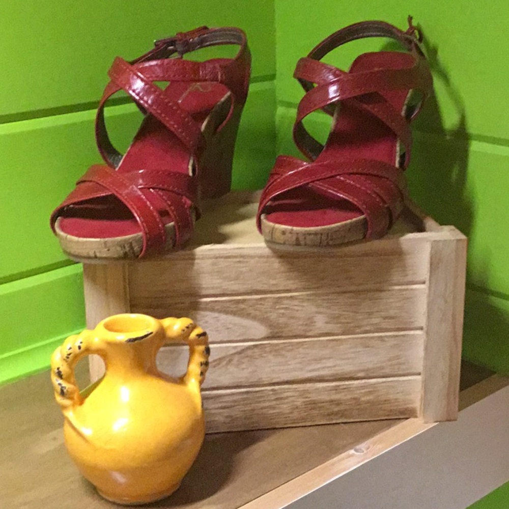NWOT Red A2 by Aerosoles Wedge Sandals